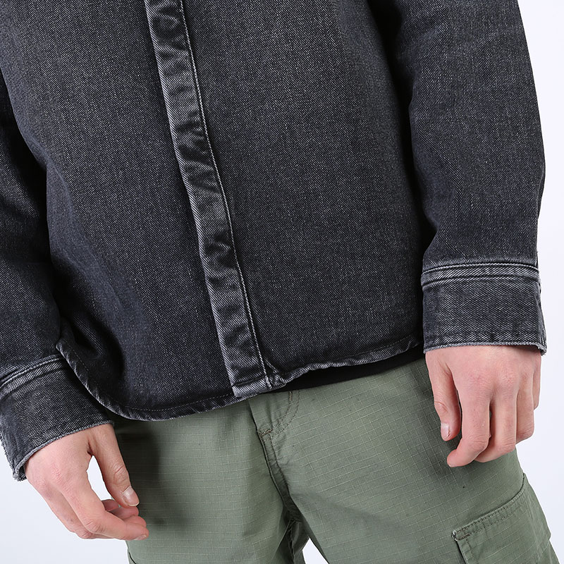 Мужская рубашка Carhartt WIP Sallnac Shirt Jac (I027545-black)  - цена, описание, фото 4